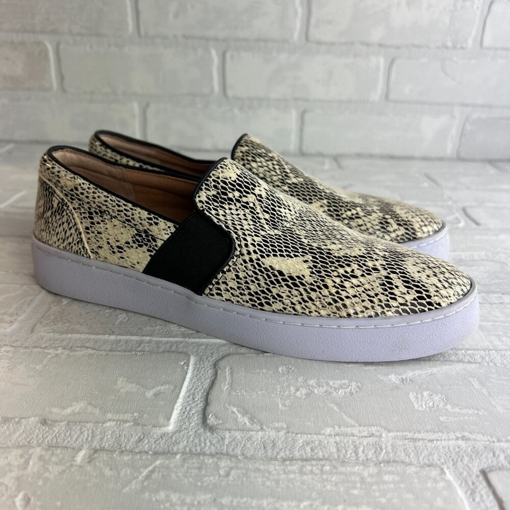 Vionic Slip On Loafer Sneaker Womens 7 Demetra‎ Leather Snakeskin Comfort Casual